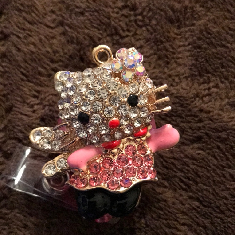 angel kitty badge reel